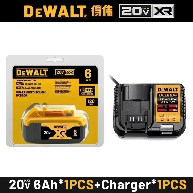 DeWalt 20V 6.0Ah Battery Replacement DCB184 DCB181 DCB182 Power Tool Pack ✅