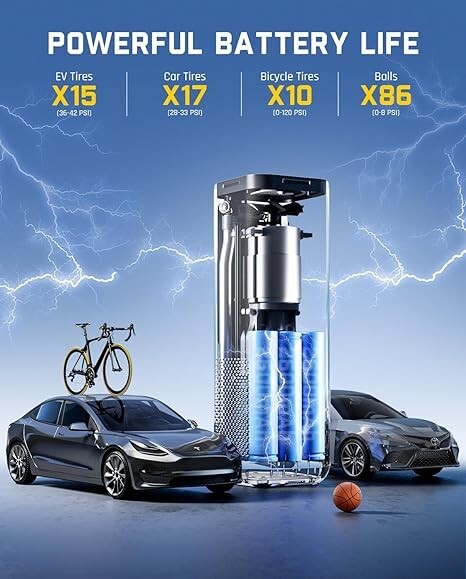 Fanttik X8 APEX EV Tire Inflator Portable Air Pump, 2X Faster Inflation, 150PSI