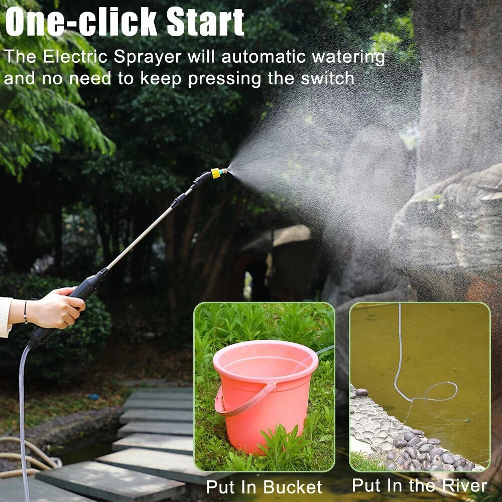 Rechargeable Electric Garden Plant Sprayer 5L Battery Powered Sprayer 2 Nozzles