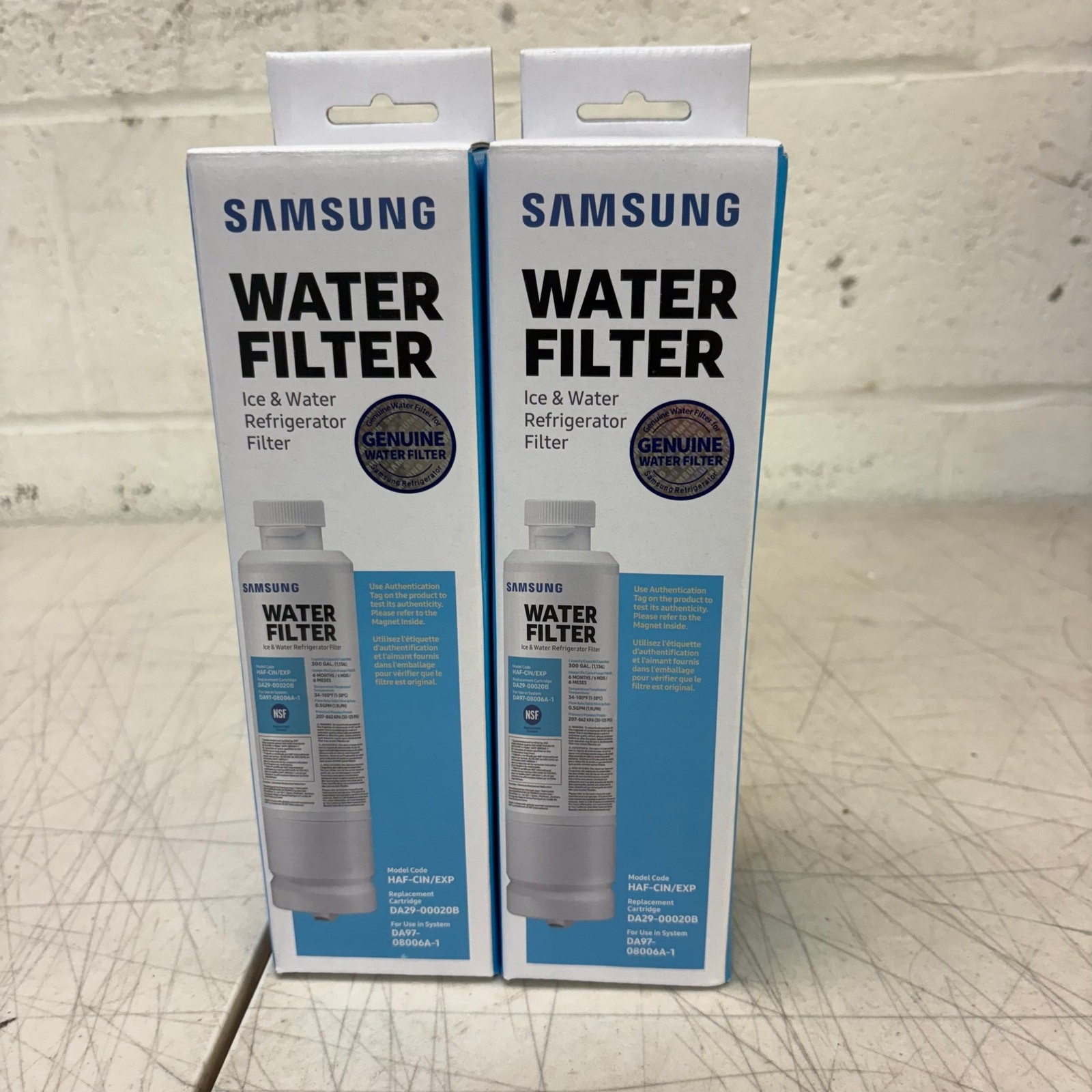 2 PACK SAMSUNG Genuine Filter for Refrigerator 6-Months DA29-00020B HAF-CIN/EXP