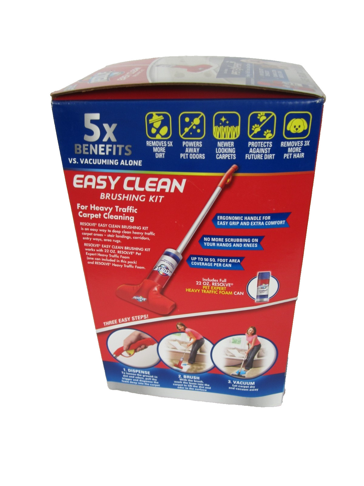 NEW Resolve Easy Clean Pet Expert Brushing Kit Heavy Traffic Carpet Cleaning