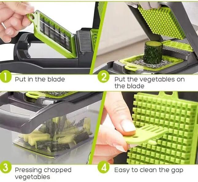 16-In-1 Vegetable Fruit Kitchen Chopper Cutter Food Onion Veggie Dicer Slicer US