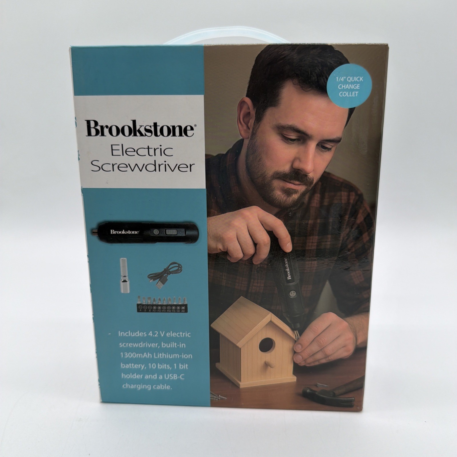 NIB Brookstone BR-ESCR-200 Electric Screwdriver USB-C Rechargeable 1300mAh