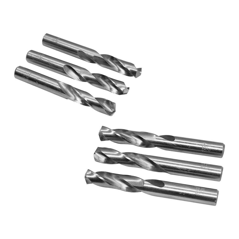 6 Pc 9.0mm HSS Screw Machine Drill Bits High Speed Steel Twist Straight Shank