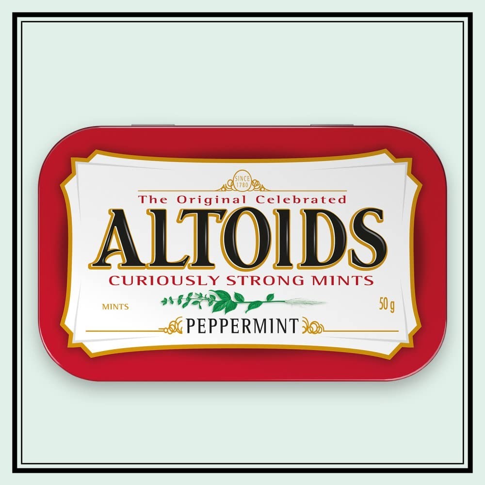 Altoids Classic Peppermint Breath Mints, 1.76-Ounce Tin Pack of 12