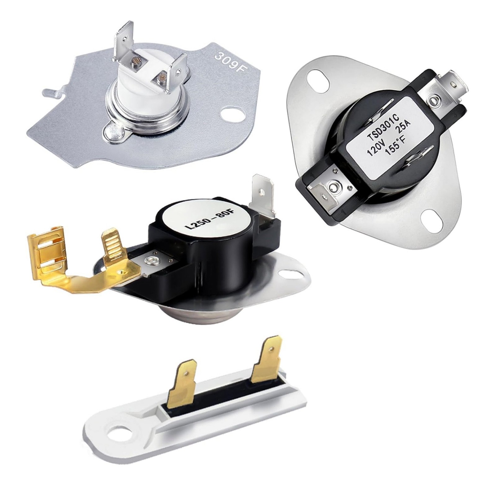 OEM 3977393 Dryer Thermostat Kit For Crosley Direct Fit With 1 PC One Time Fuse