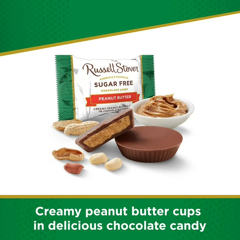 Russell Stover Sugar-Free, 4 Flavor Mix Assorted Chocolate Candy Bars (4 Pounds)