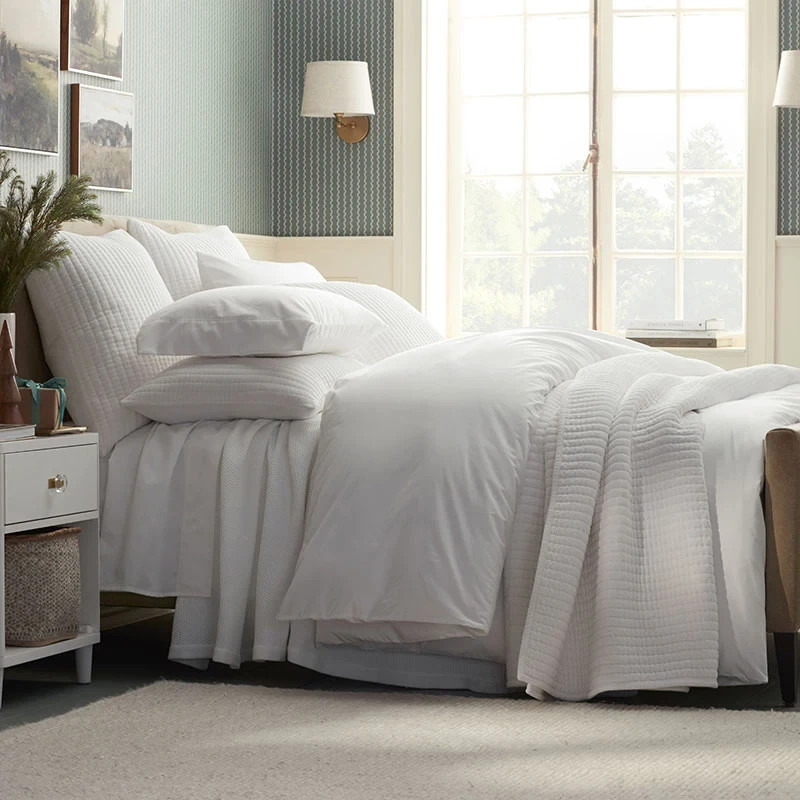 TCS Legends Hotel Premium Smooth Supima Cotton Wrinkle-Free Sateen Bed Sheet Set