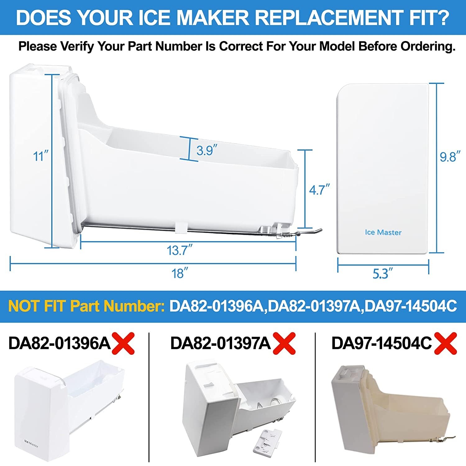 Ice Bucket Compatible with Samsung Refrigerator RF26J7500SR/AA RF28HFEDTSR