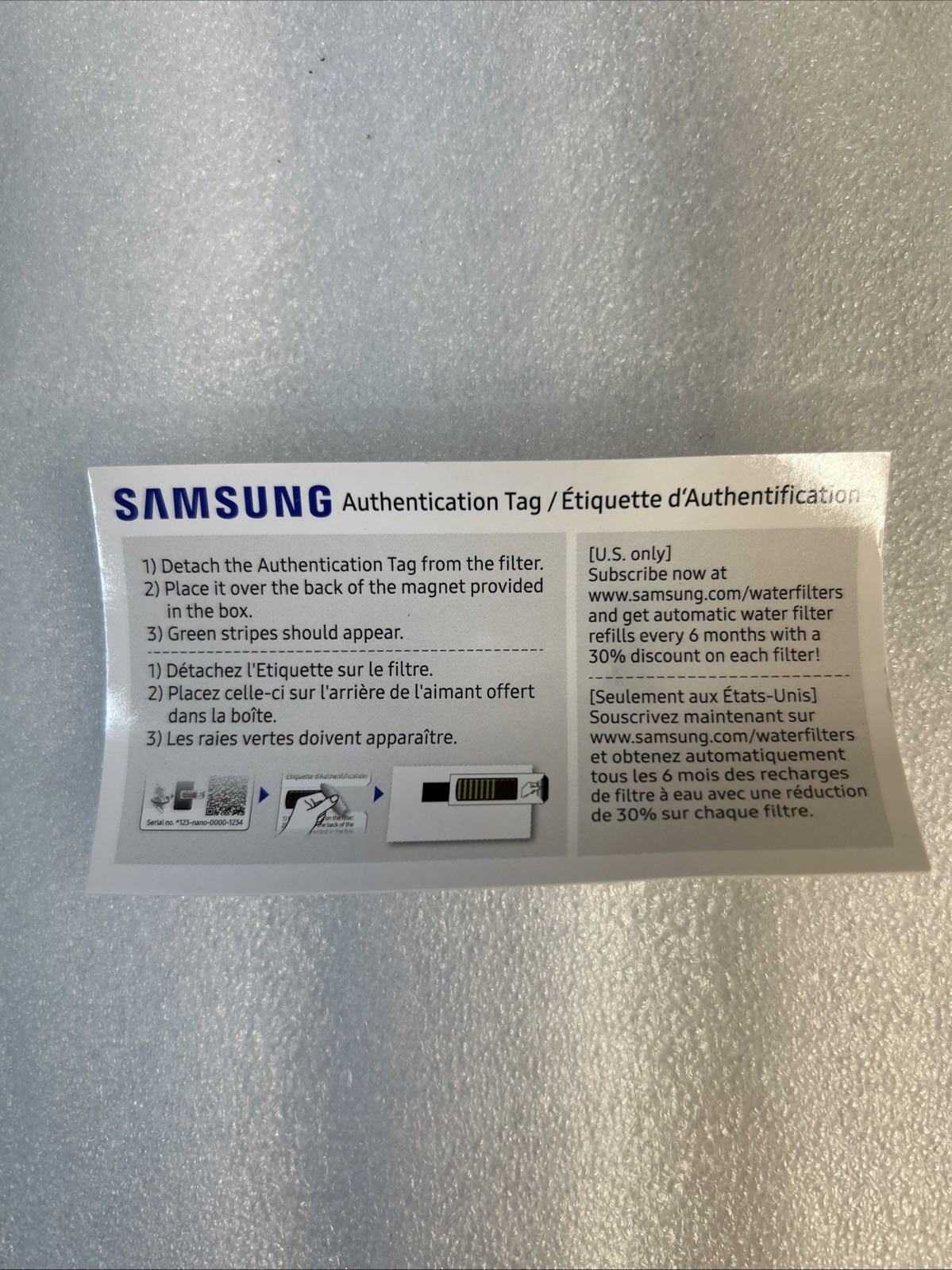 Samsung Water Filter Plastic White DA29-00020B HAF-CIN/EXP. Lot Of 2 Ea See Note