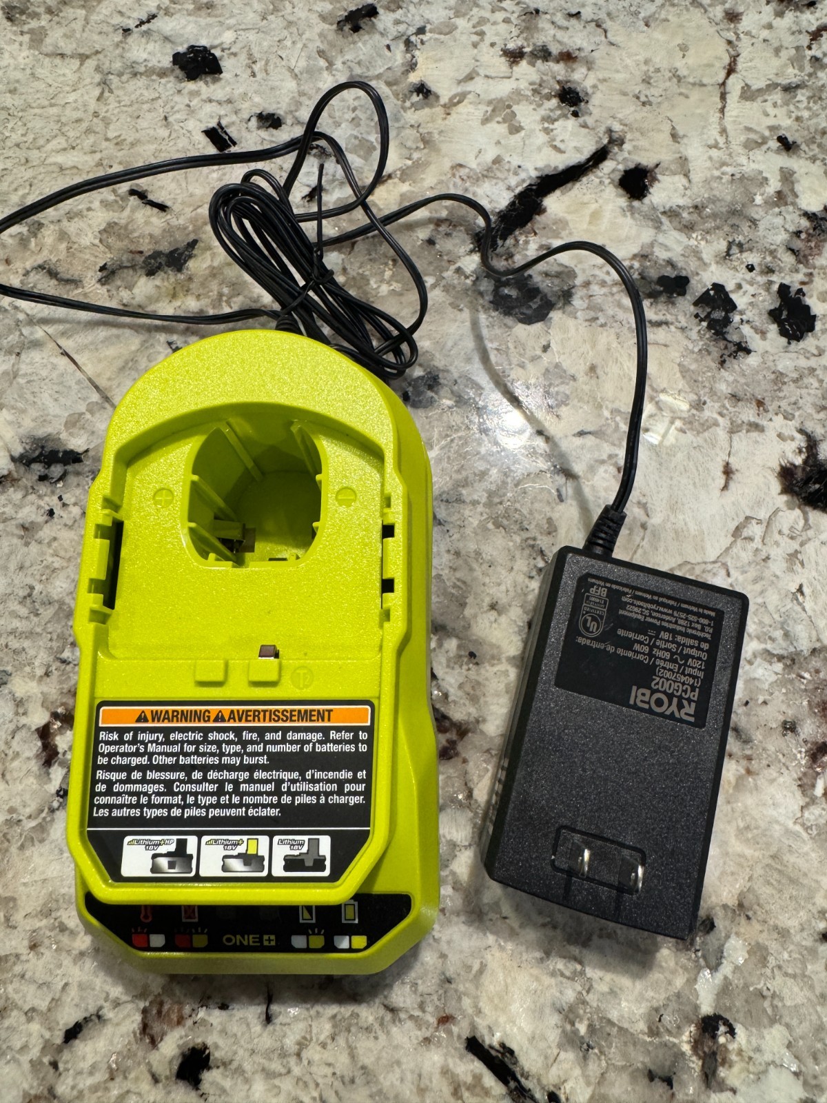 RYOBI ONE+ 18V Lithium-Ion Charger, PCG002