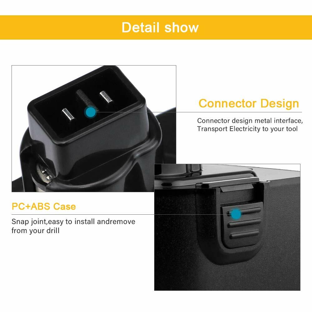 2Pack DC9071 DW9071 12V Battery Drill For DEWALT DW9072 DW953 DW965 DE9075 2.5Ah