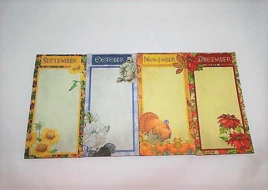 12 Months Floral Memo Sets