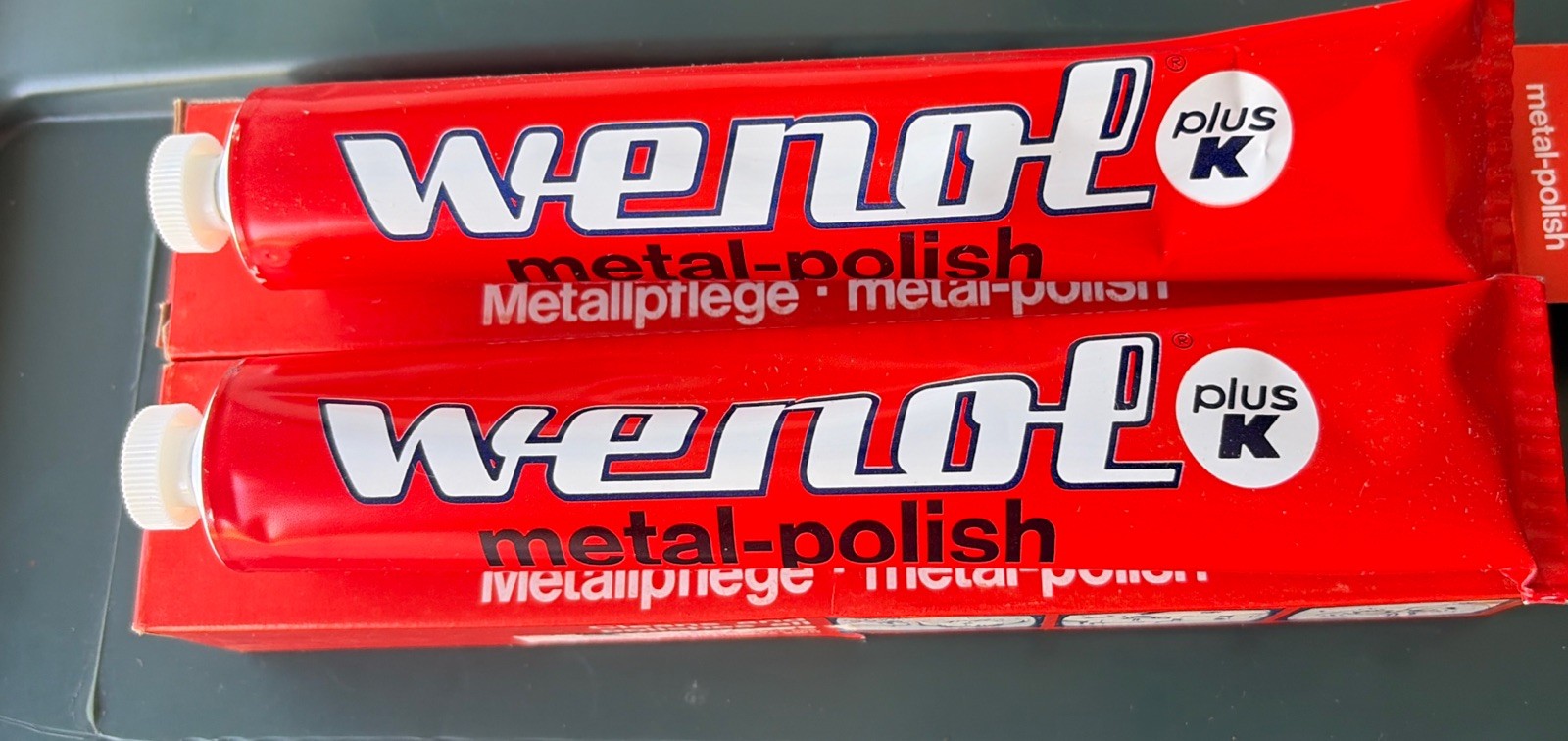 WENOL Red Metal Polish 100 Grams each Made IN Germany Old Stock 2 Tubes