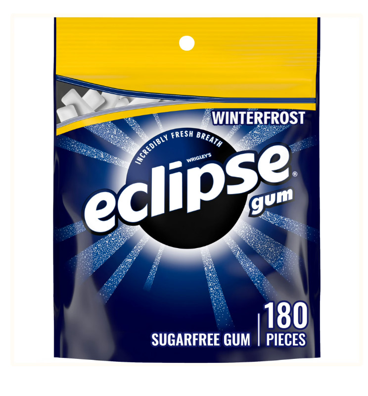 New Eclipse Winterfrost Sugar Free Chewing Gum, Value Pack – 180 Ct Bag