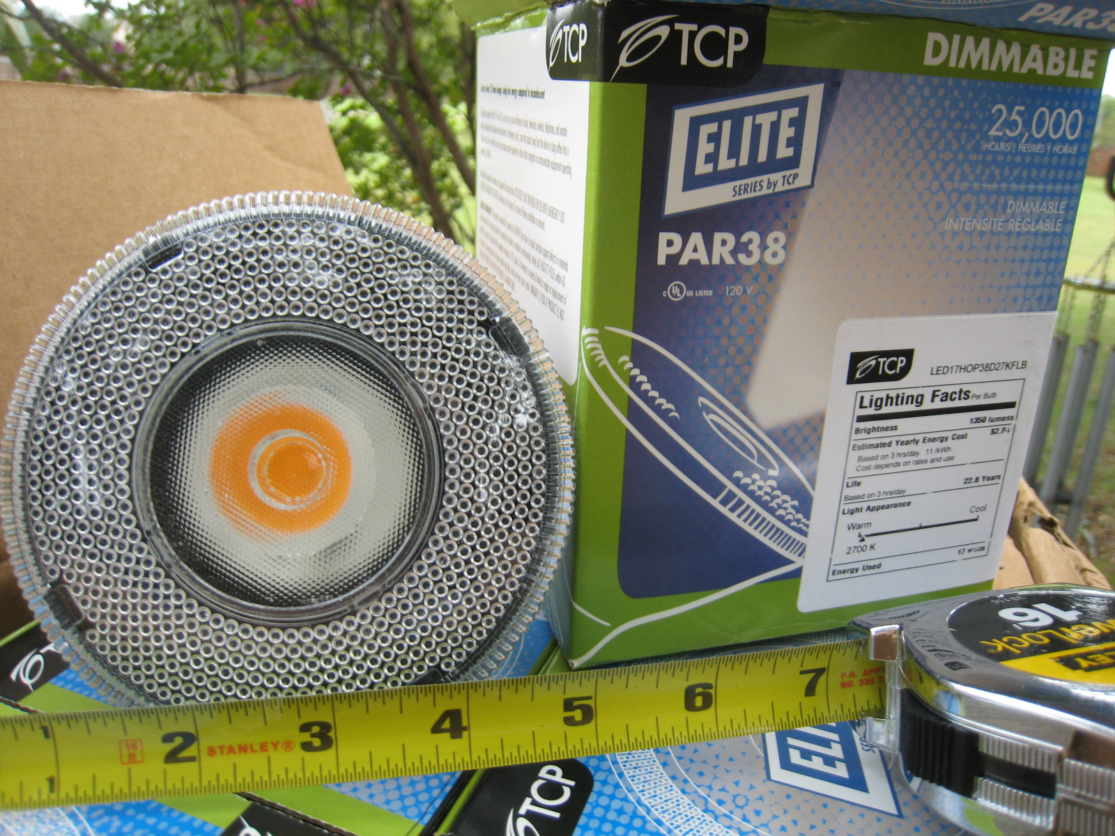 TCP Dimmable LED17HOP38D27KFLB 17watt 2700K Warm 1350 Lumens FREE SHIP