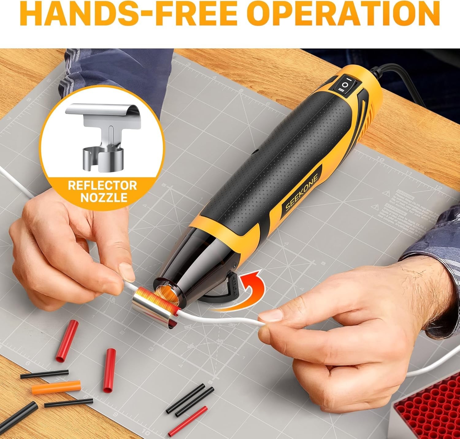 Cordless Heat Gun for Crafts 600℉ Fast Heating Rechargeable Mini Hot Air Gun for
