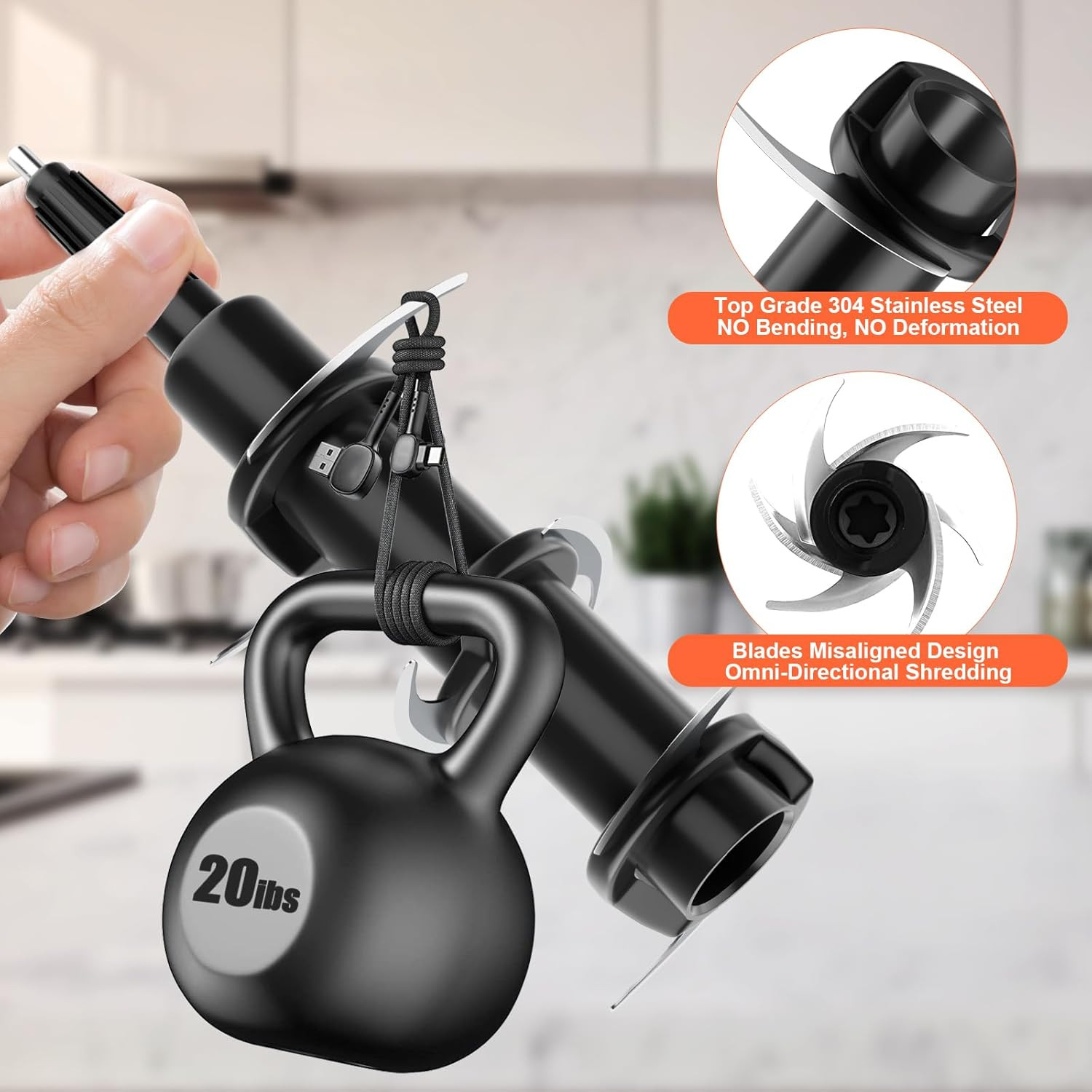 6-Blade Replacement for Ninja Blender 72Oz Pitcher, Compatible with Ninja 1100W