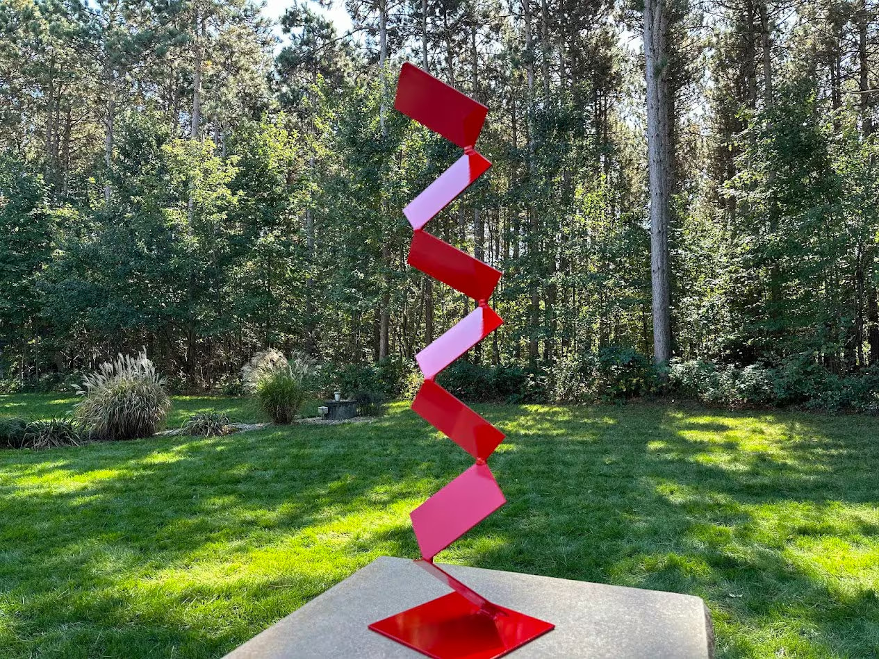 Modern Metal Garden Sculpture Art – Indoor Outdoor Sculpture – Abstract Decor