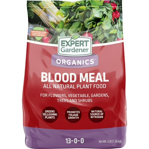 Blood Meal Fertilizer 13-0-0 Organic Nitrogen Plant Food 3 lb Natural Nutrient
