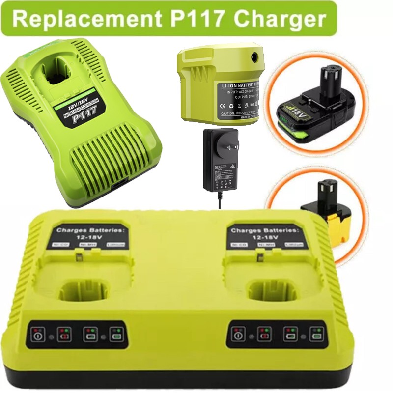 For RYOBI P108 18V 18 Volt One Plus High Capacity Lithium P117 Battery Charger