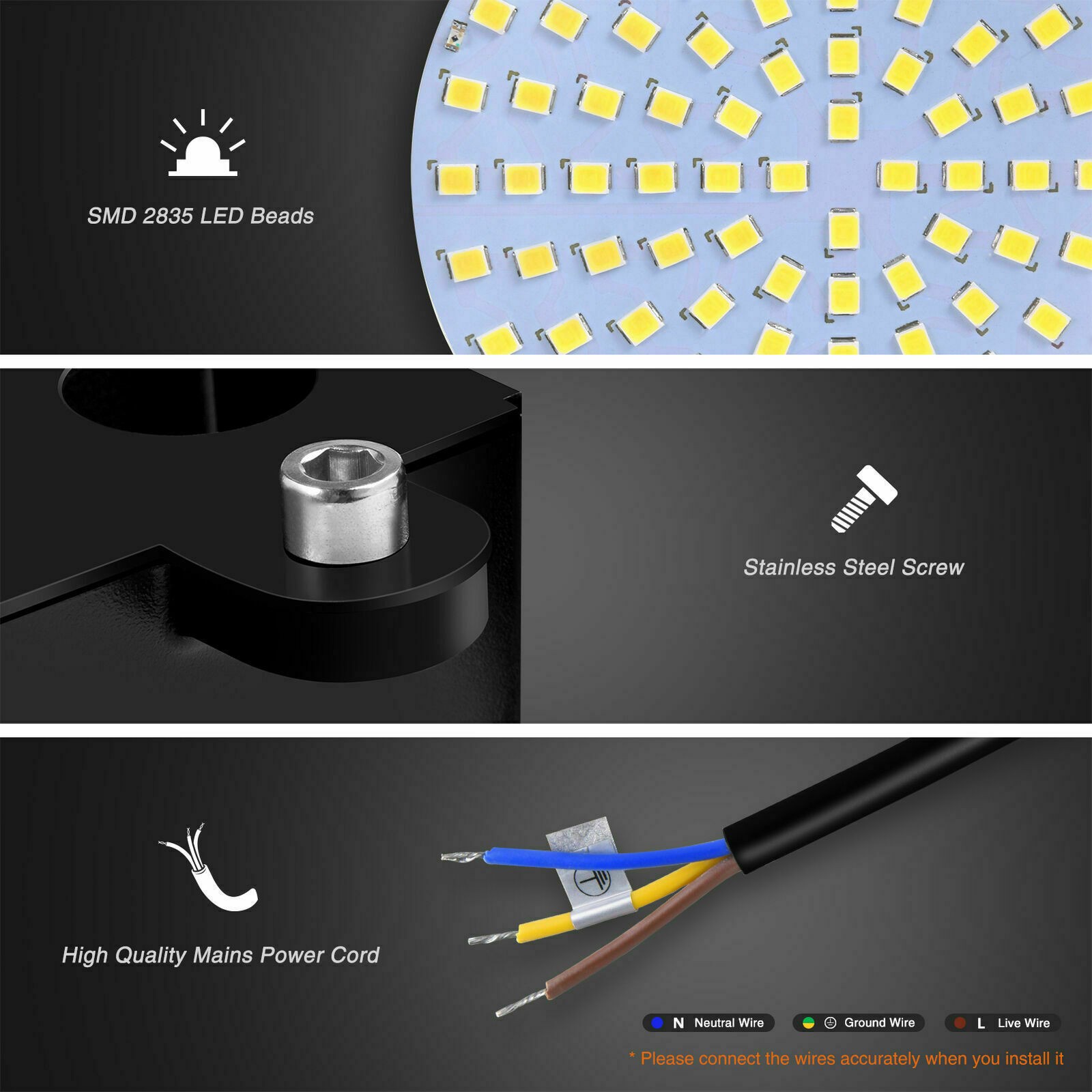 100W 300W LED Barn Yard Street Outdoor Security Light Dusk to Dawn Flood Lights
