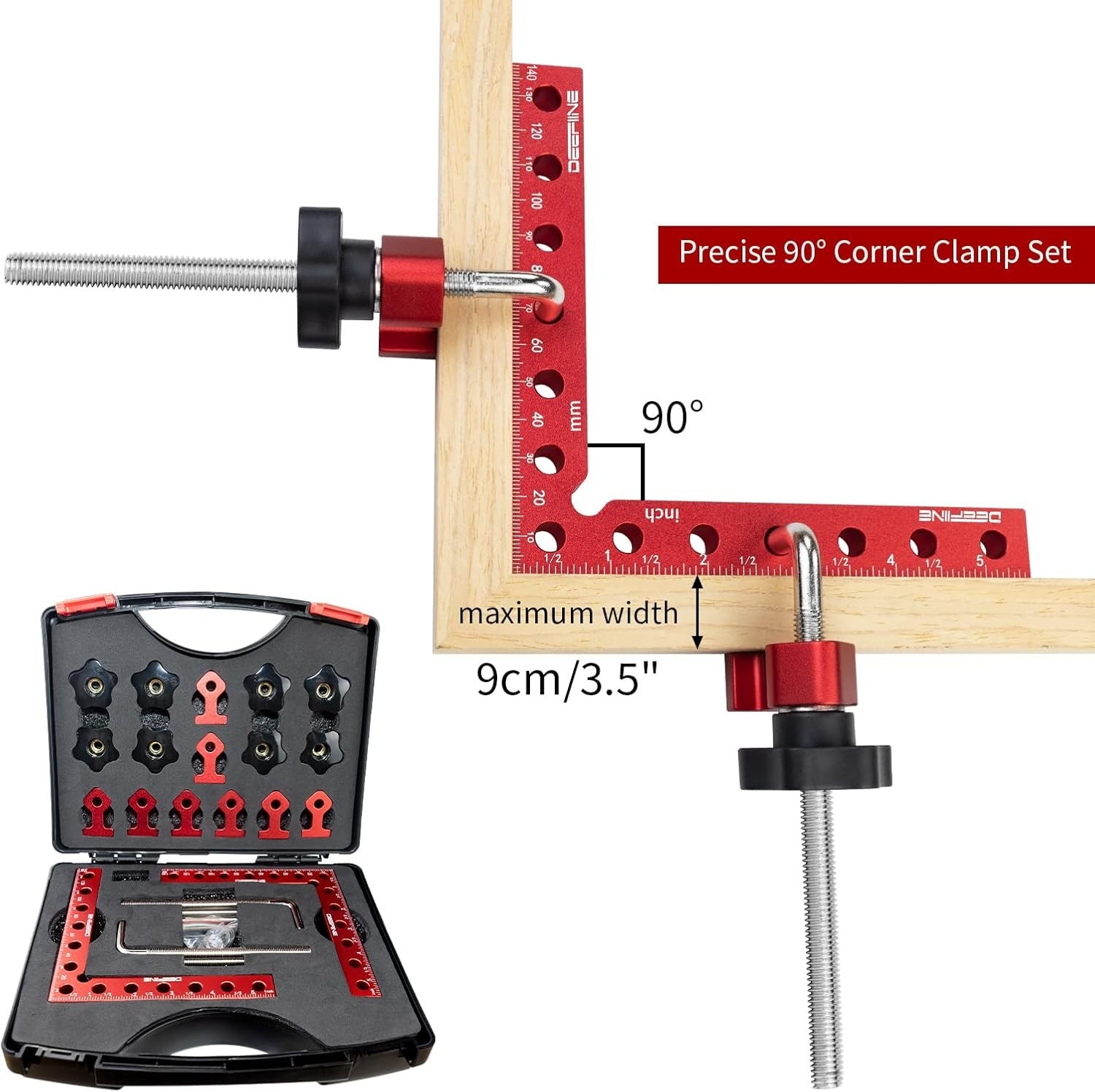 90 Degree Positioning Squares Right Angle Clamps 5.5″ x 5.5″,Aluminum Alloy W…
