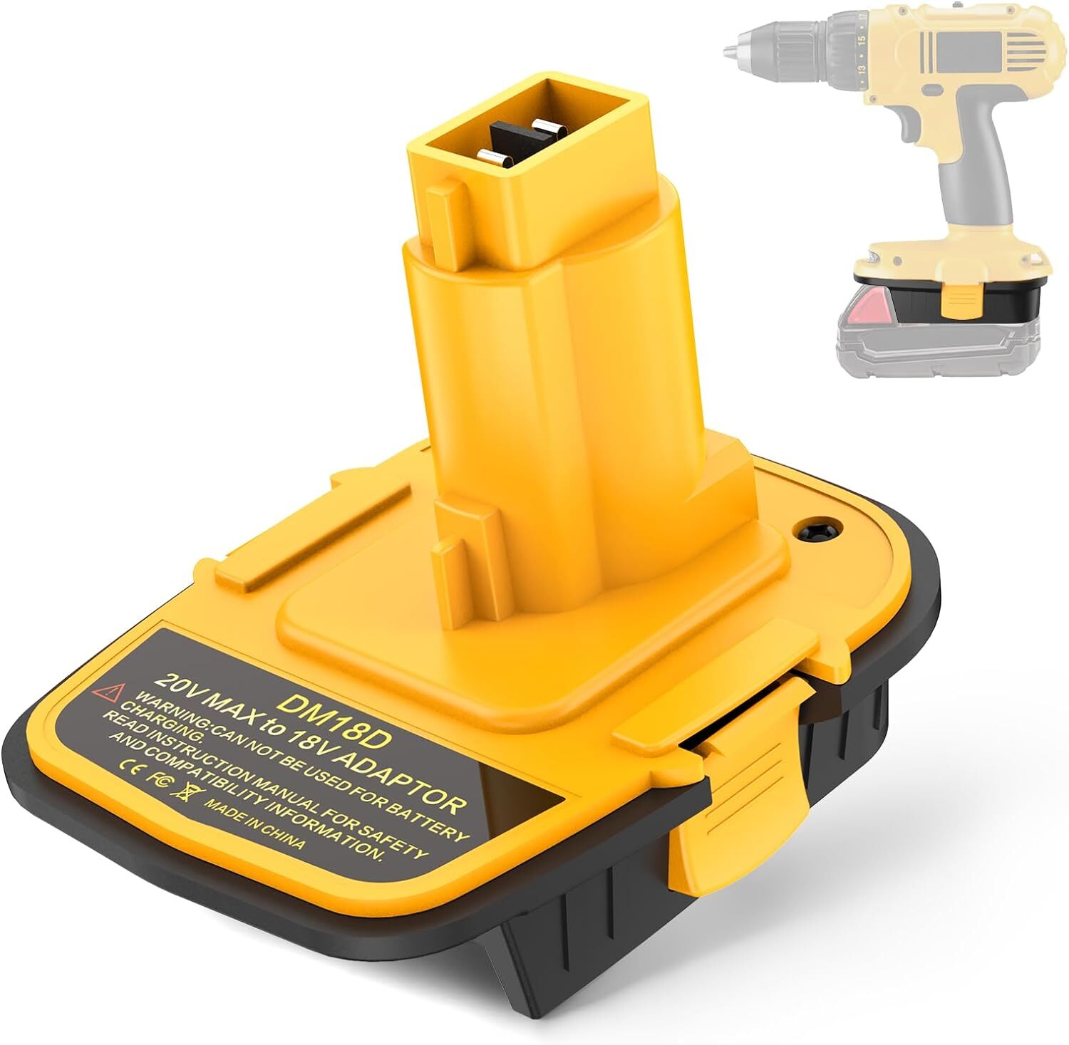 Adapter for Dewalt for Milwaukee 18v Li-ion Battery to for Dewalt 18v NiCad Tool