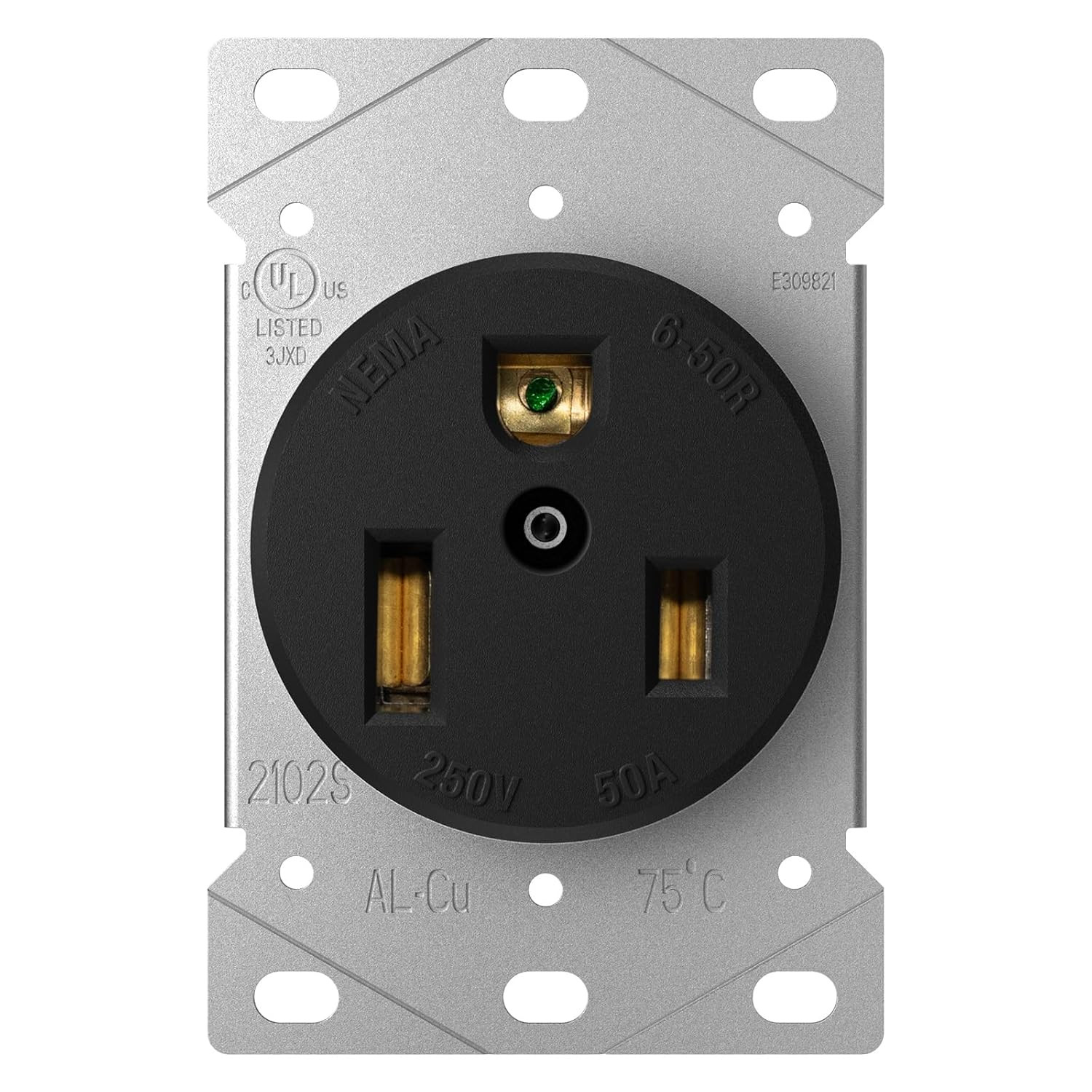 NEMA 6-50R Receptacle 50A 250V Female Outlet 50 Amp 250 Volts Heavy Duty Industr