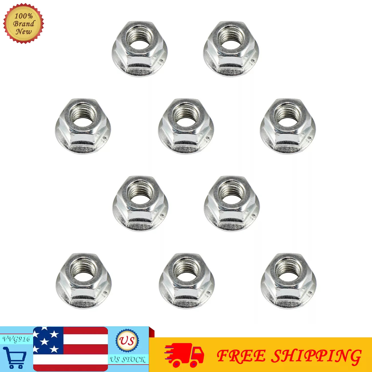 10pcs 8mm Bar Nuts Side Cover Fit Stihl Husqvarna Echo Jonsered Chainsaw