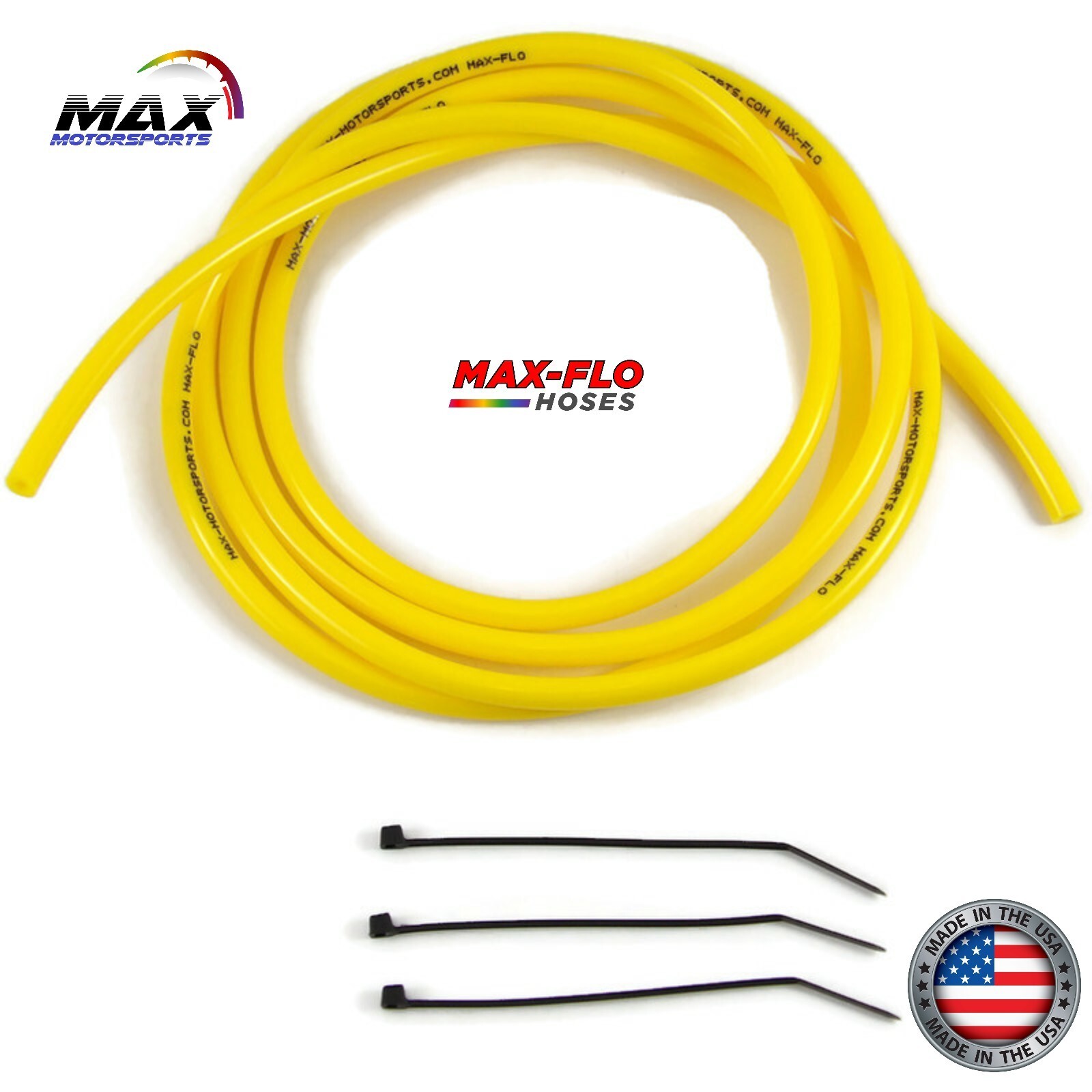 6’ x 1/8” (3.2mm) ID x 1/4” OD YELLOW FUEL LINE GAS TUBE SMALL CARB VENT HOSE