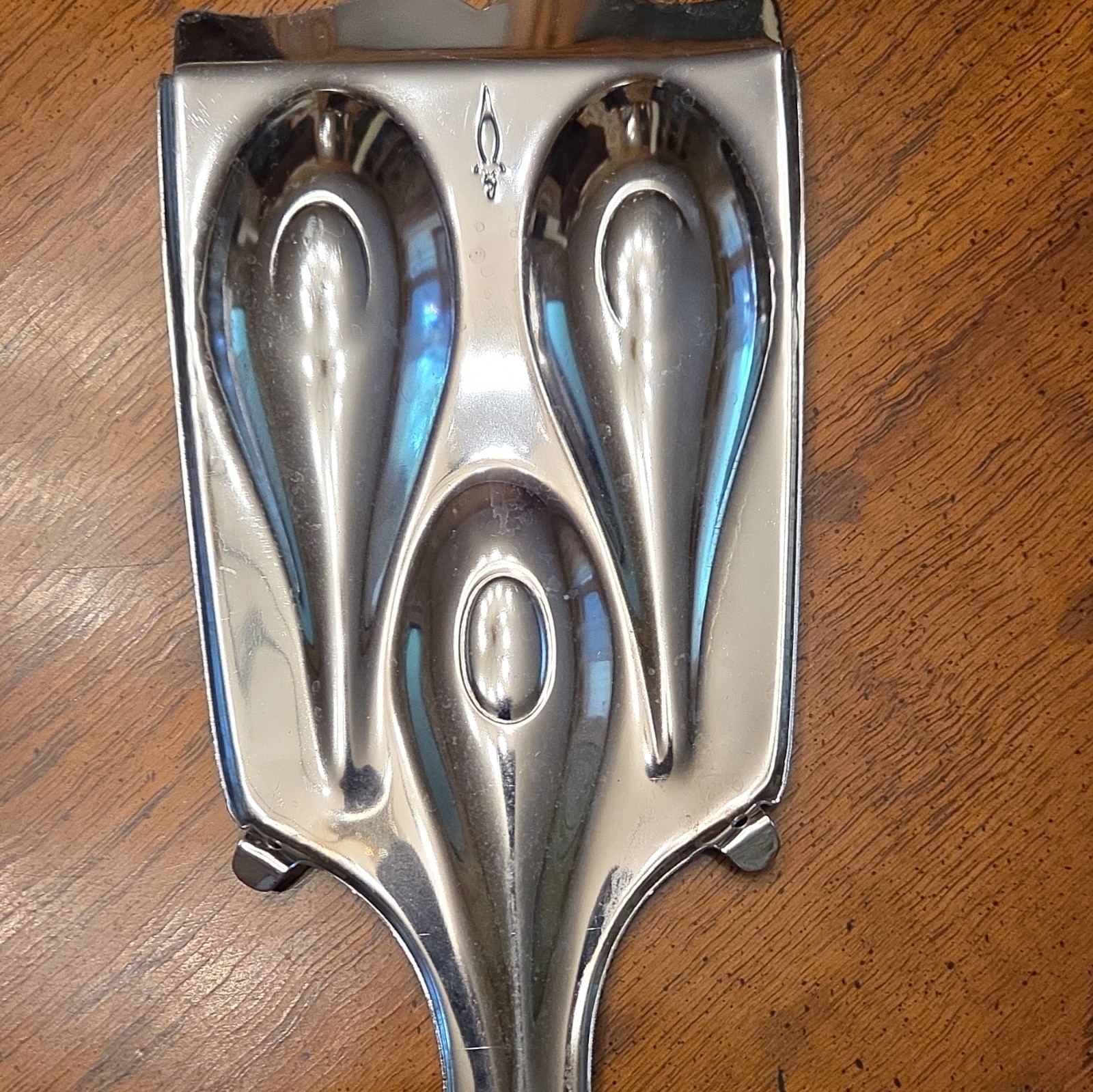 Gemco Metal Triple Spoon Rest Silver Modern Less Than 10 in Used