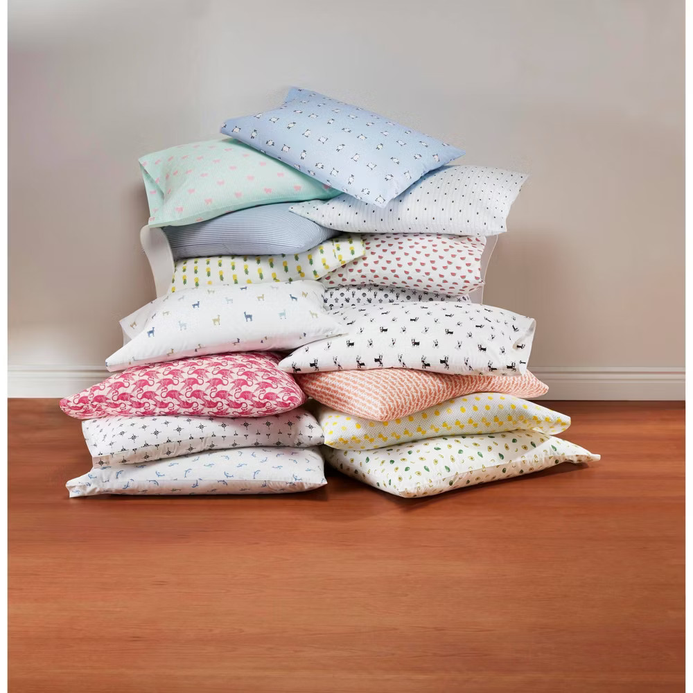 Twin XL Printed Pattern Percale Cotton Sheet Set Blue Stripe – Poppy