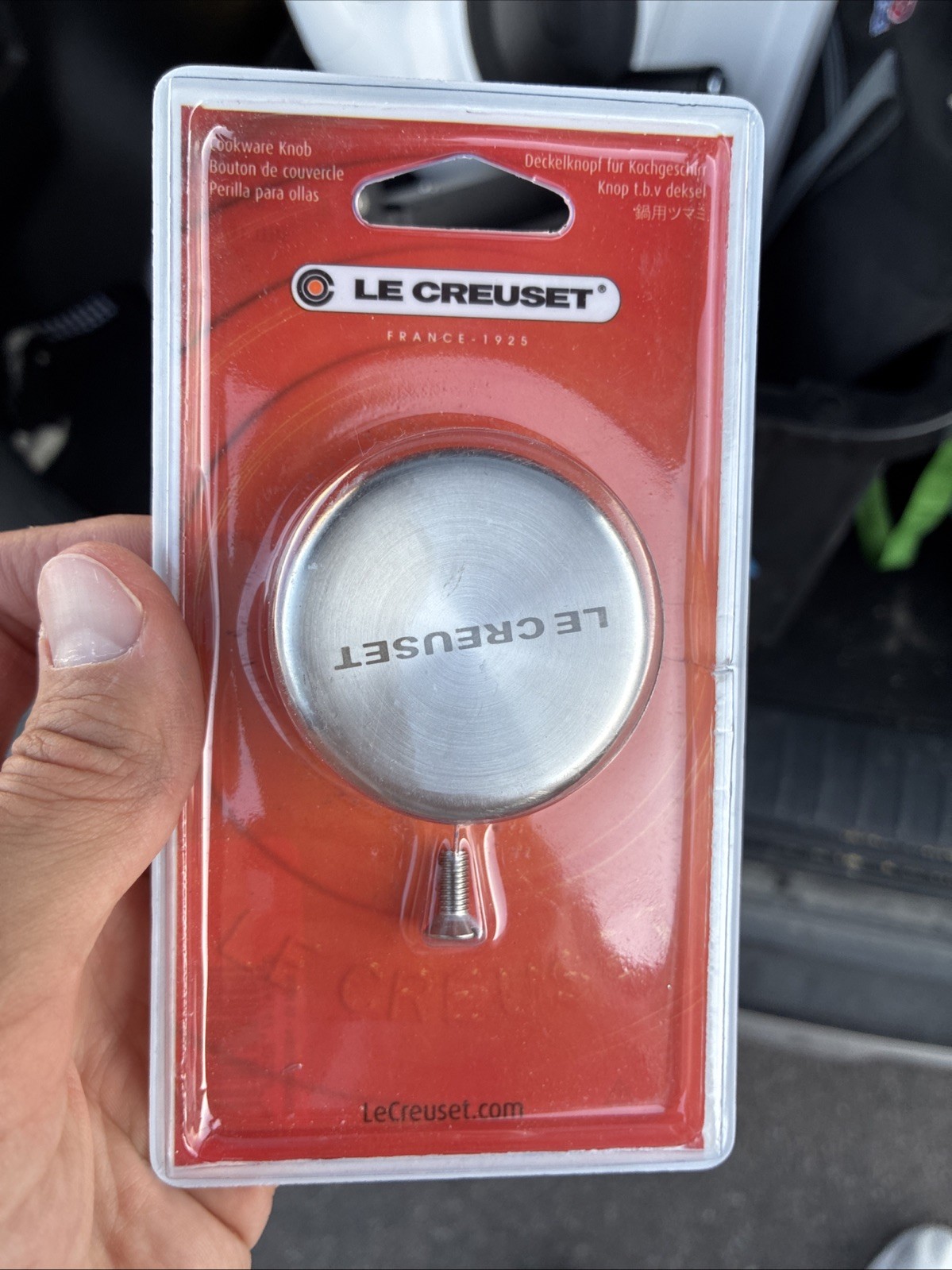 NEW Genuine Le Creuset Stainless Steel Replacement Lid Knob 2″ 5cm w/Screw NOS