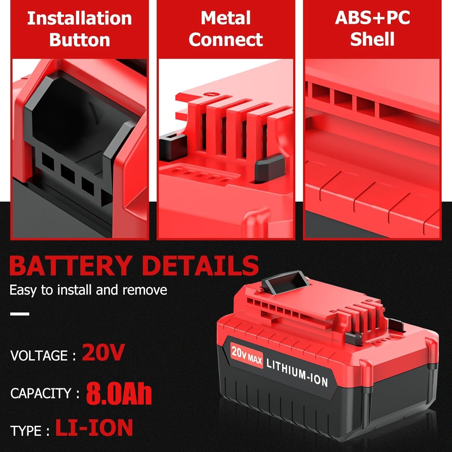 2PACK for PORTER CABLE 20V 20 Volt Lithium Battery /Charger Max PCC680L PCC685L