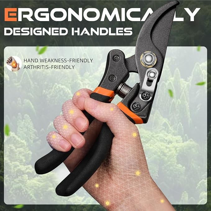 DECERK Pruning Shears 8.5in Japanese Steel Titanium