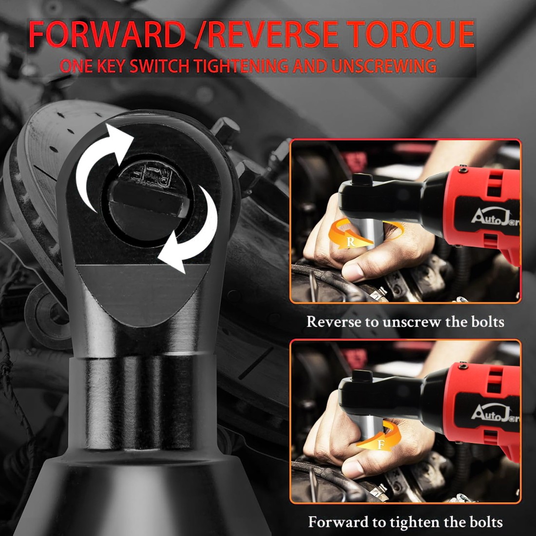 3/8″ Electric Cordless Ratchet Wrench for Milwaukee M18 Battery 65 Ft-lbs
