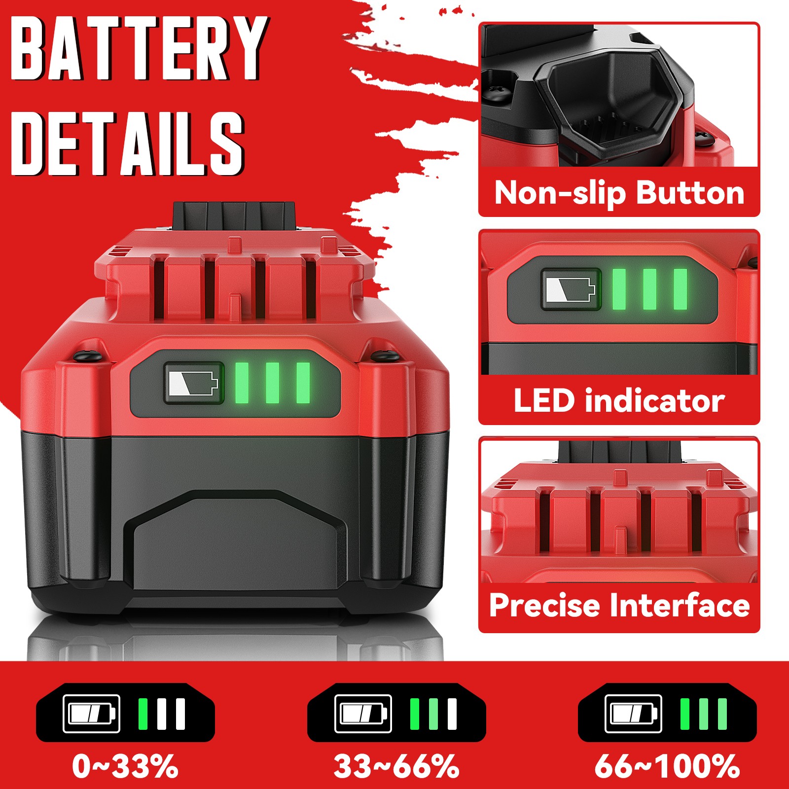 2pcs For Craftsman V20 Battery CMCB205 CMCB206 CMCB203 CMCB202 20V 8.0ah Battery