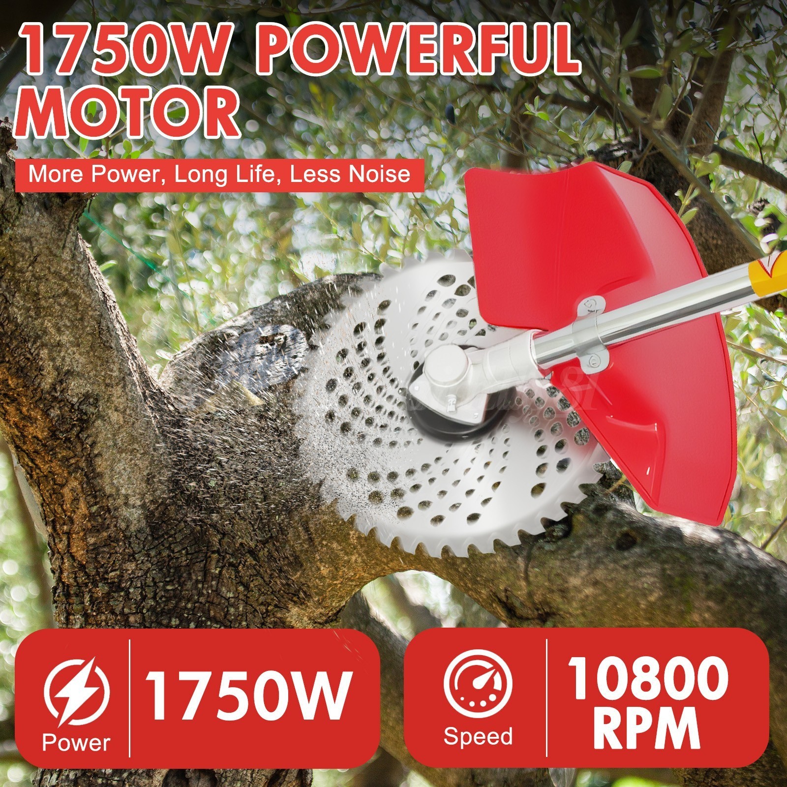 58cc 2-Cycle Gas Grass String Trimmer Straight Shaft Gas Weed Eater Lawn Mower