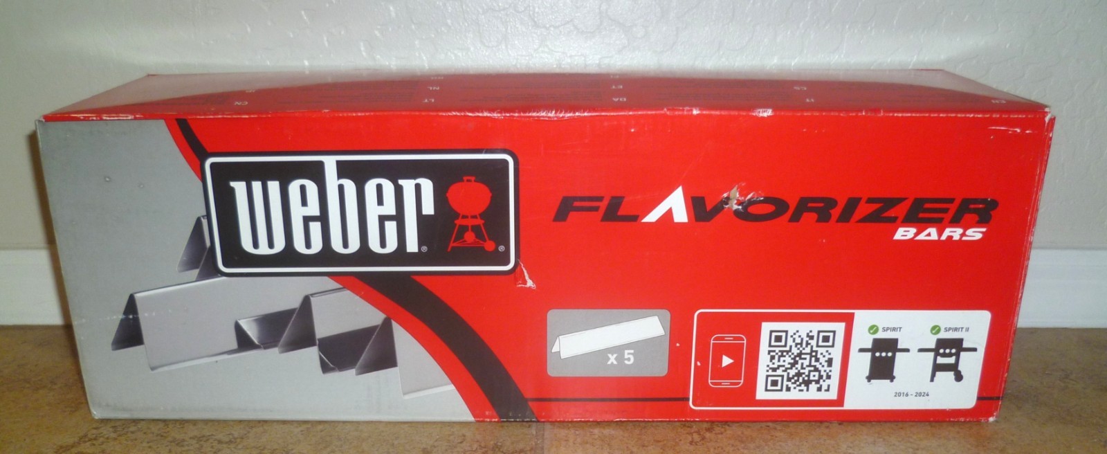 Weber Stainless Steel Flavorizer Bars for Spirit 300 Series Grills (5pk) 3400302