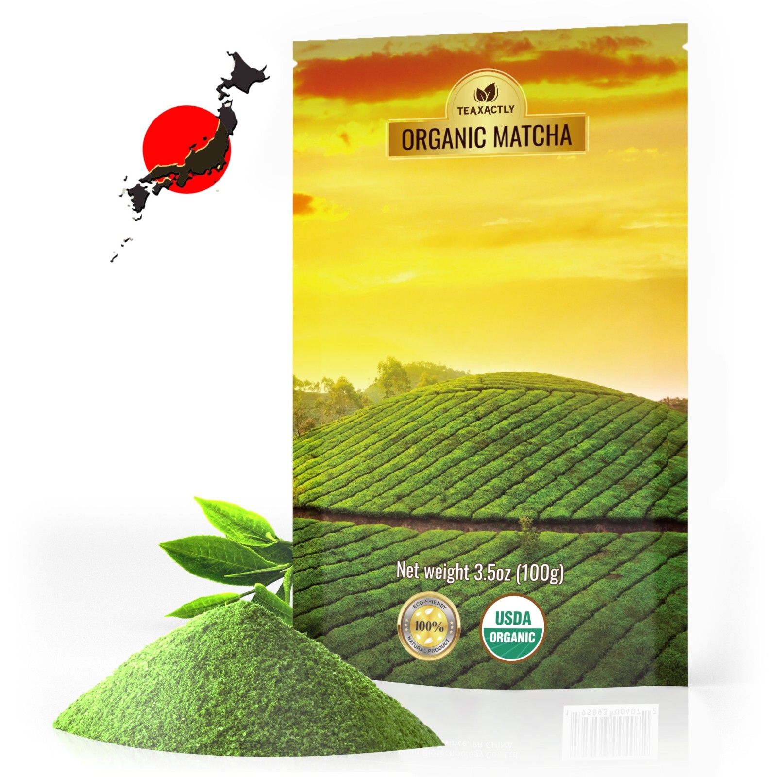 Matcha Green Tea Powder – Highest Ceremonial Grade – Japan Origin – 3.5oz(100g)