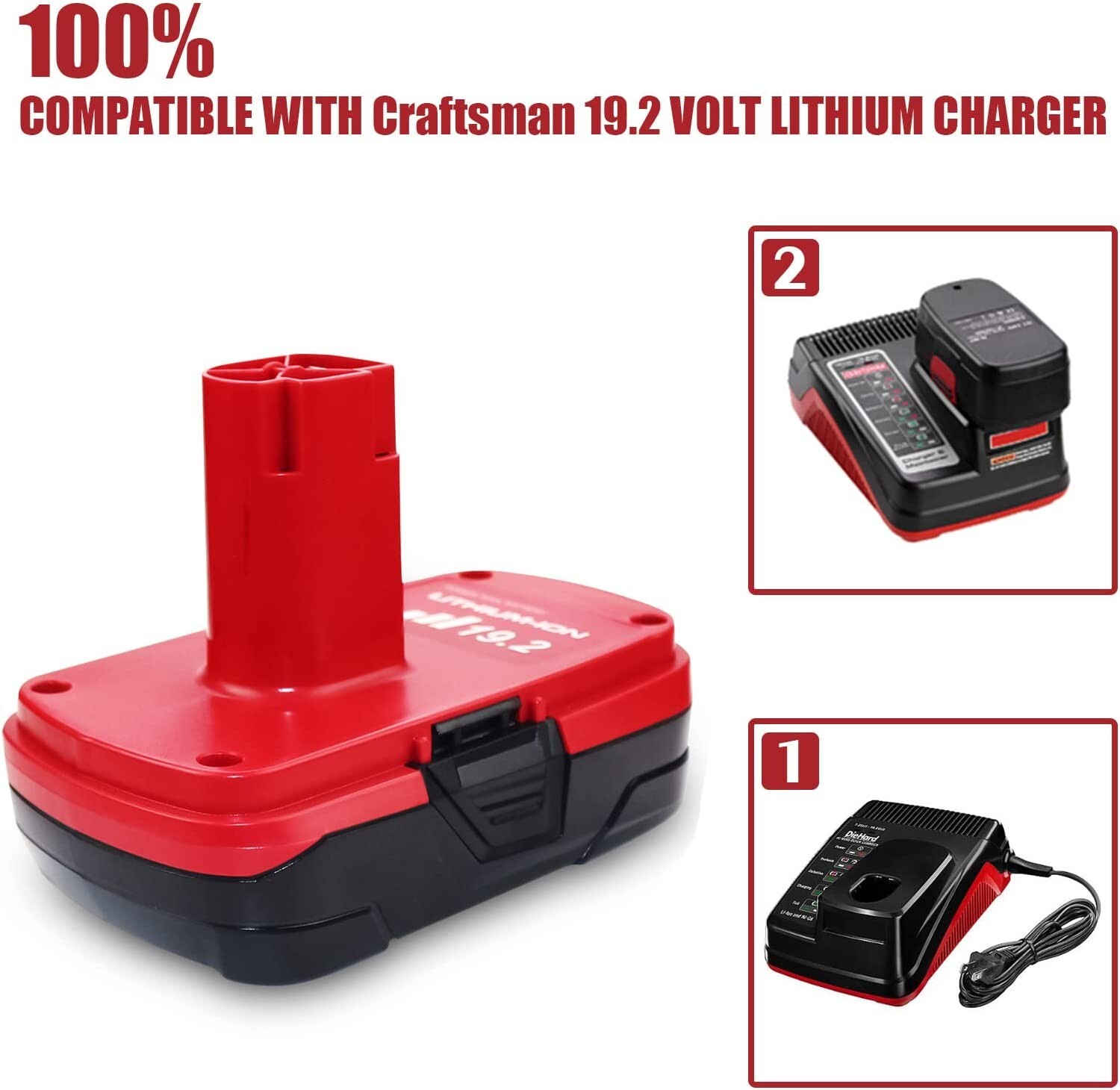 For CRAFTSMAN 5166 19.2V C3 DieHard Lithium ion XCP Battery 11375 Cordless Drill