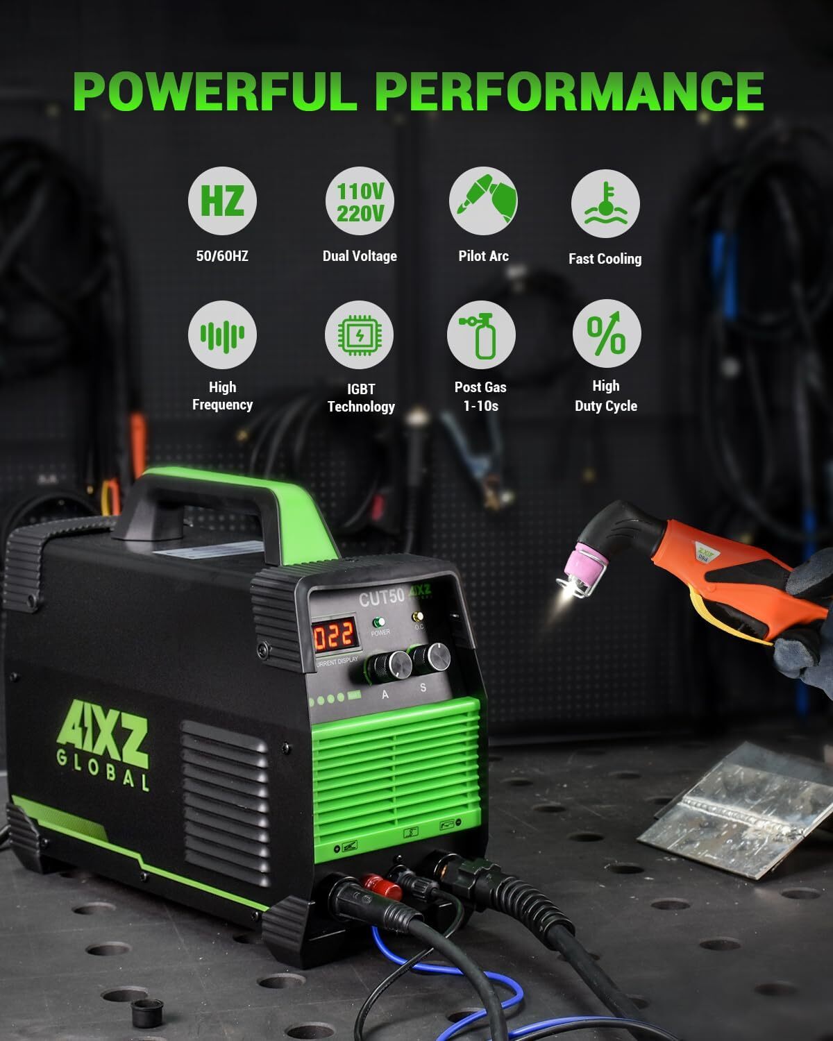 110/220V Non-Touch HF, Plasma Cutter with Helmet &Gloves For HOME DIY US STOCK