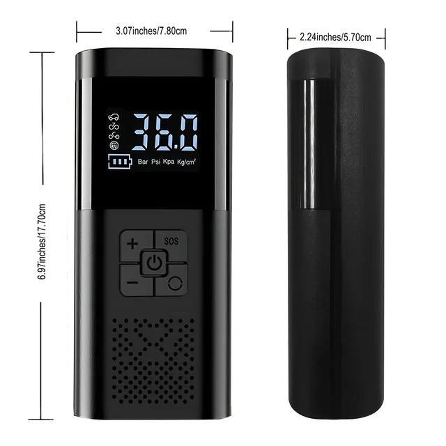 150 PSI Air Compressor Tire Inflator Fits Car Moto Bike Tires Air Pump Cordless