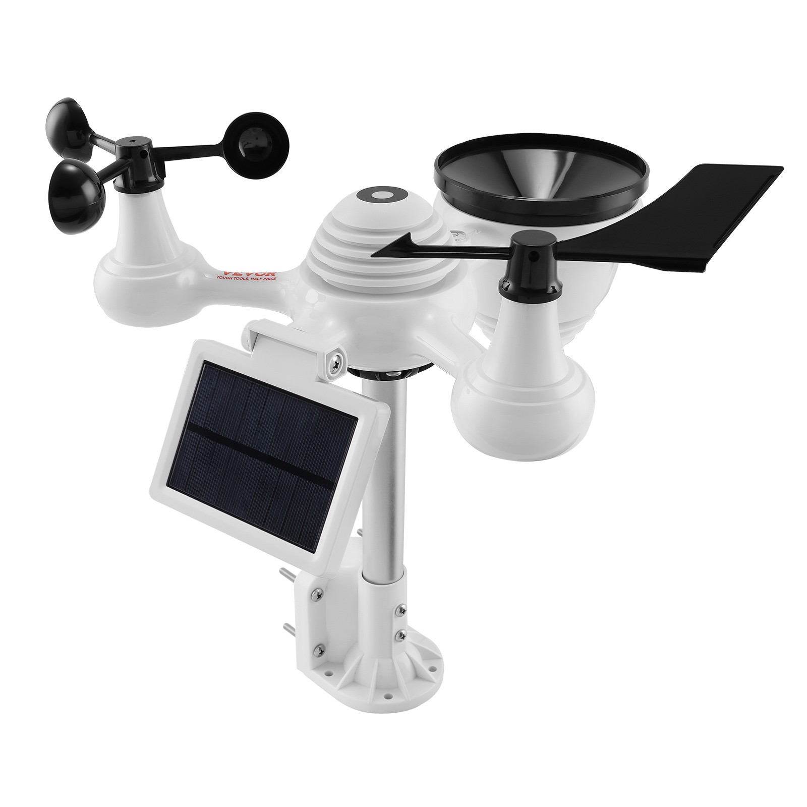 VEVOR 7-in-1 Wi-Fi Weather Station 7.5 in Color Display Wireless Outdoor Sensor