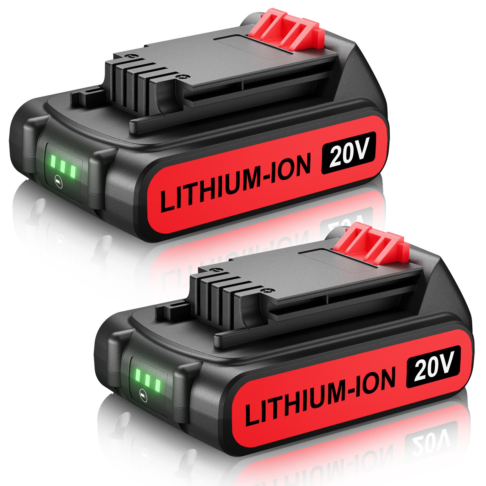 2Pack 20V Lithium-ion 2AH Battery for BLACK+DECKER 20 Volt LBXR20 LBX20 LB20 USA