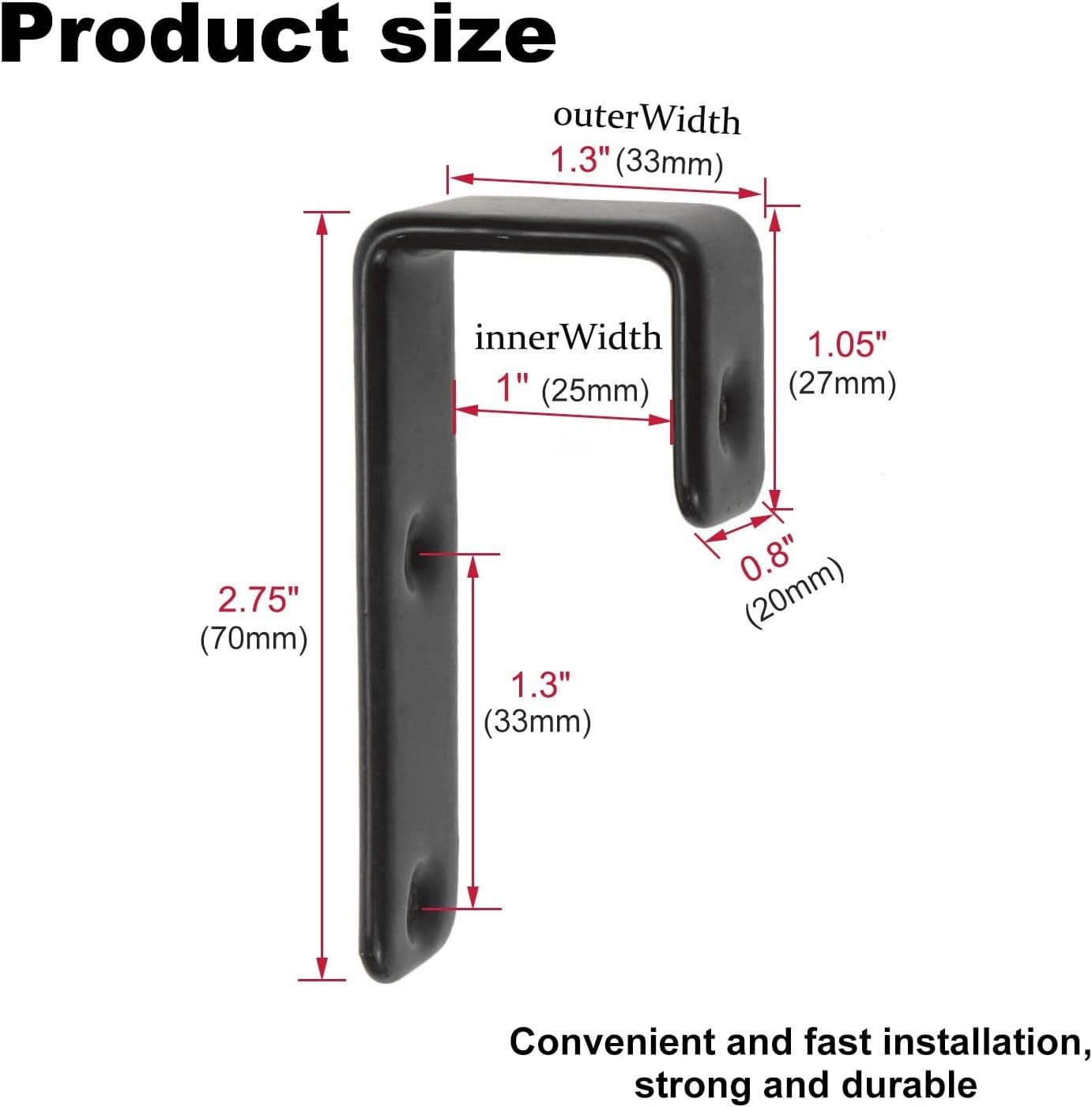 Compact Heavy-Duty Bunk Bed Ladder Brackets – 2 Pack for Safe Storage Solutions