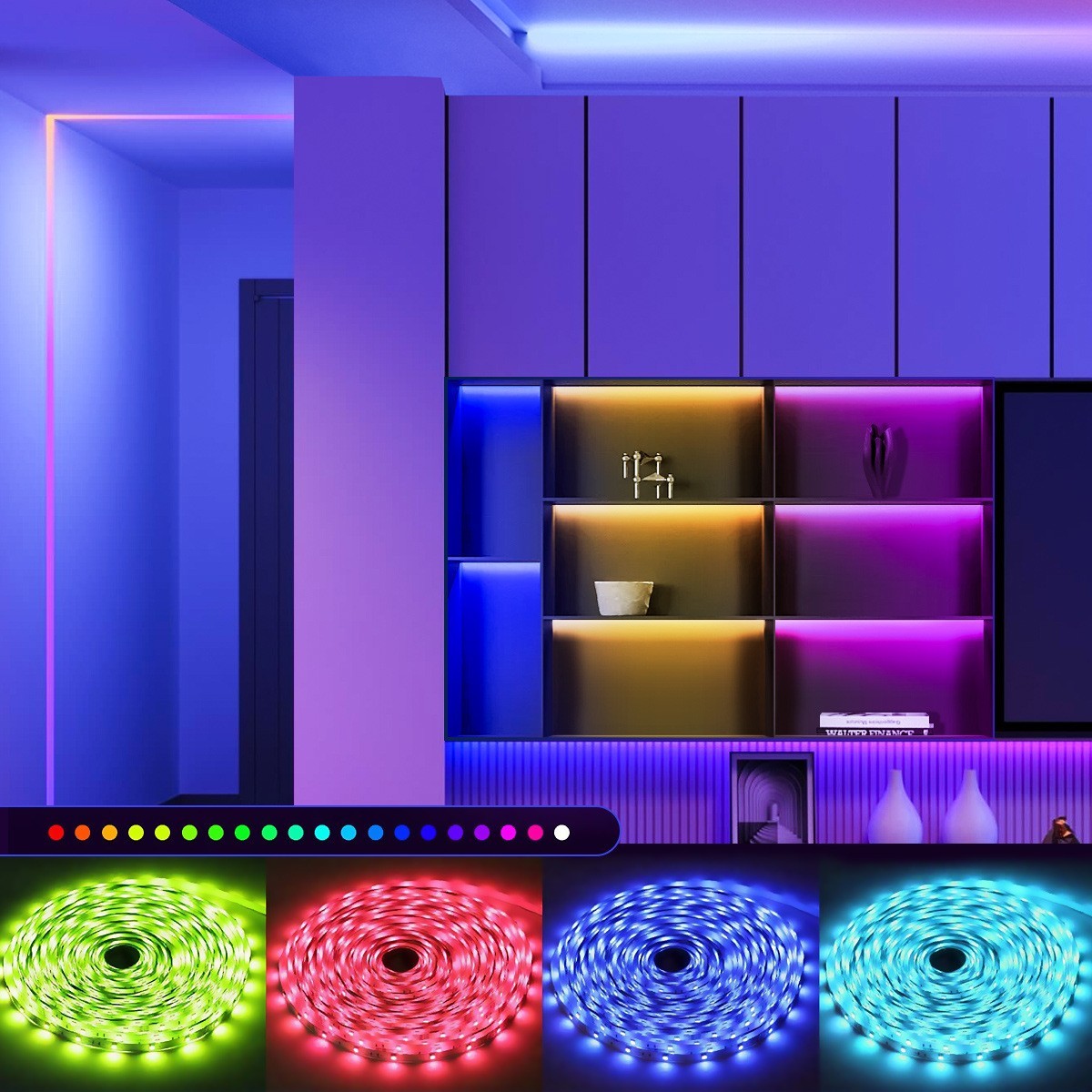 Smart LED Strip Lights RGB with App Remote Control for Room Decor
