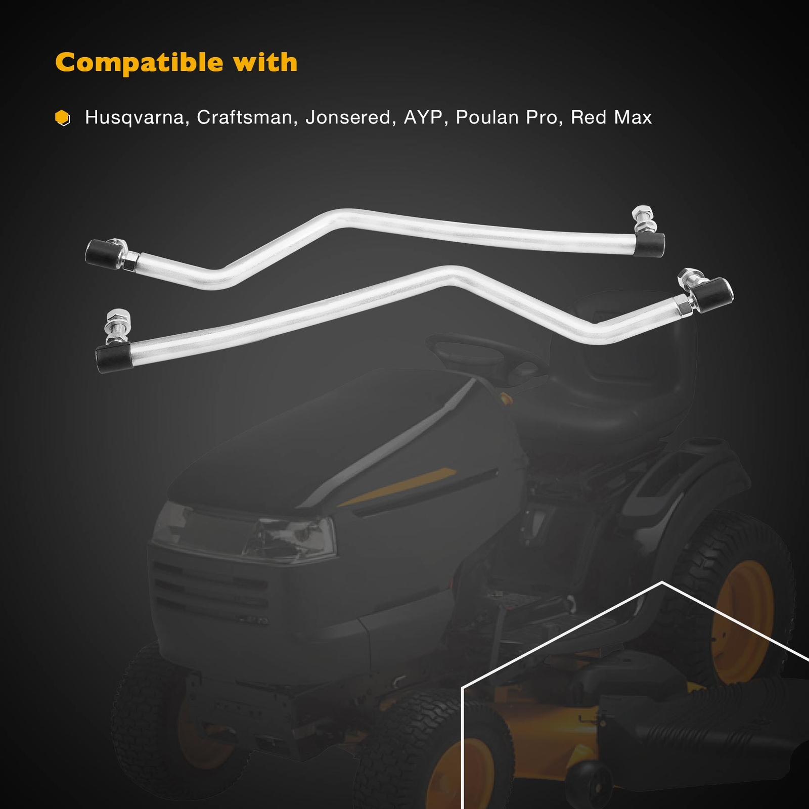 Adjustable LH/RH Steering Drag Link Set For Craftsman Husqvarna 436885 436884
