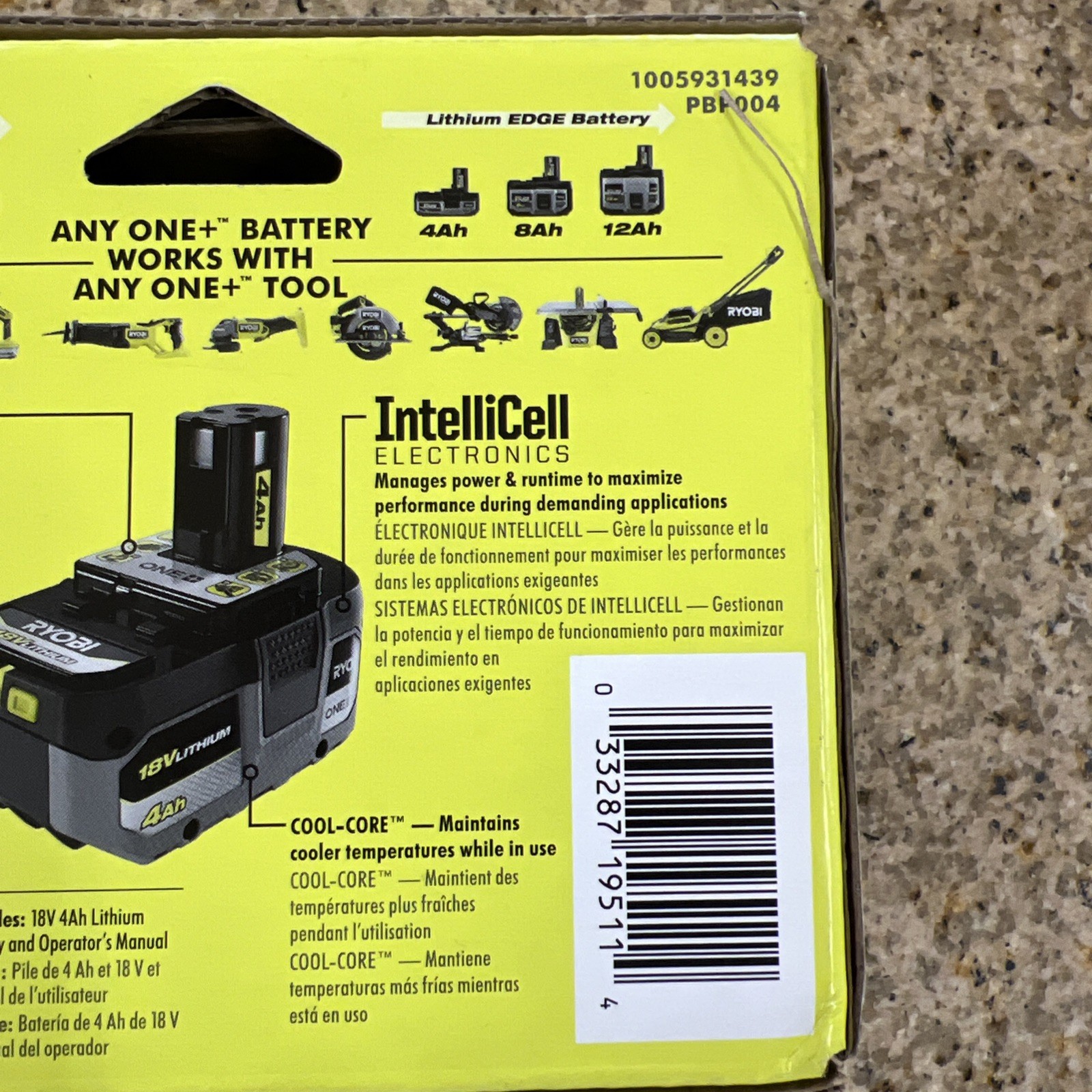 Ryobi ONE+ PBP004 18V Lithium-Ion 4.0 Ah Battery Black – Brand New Sealed